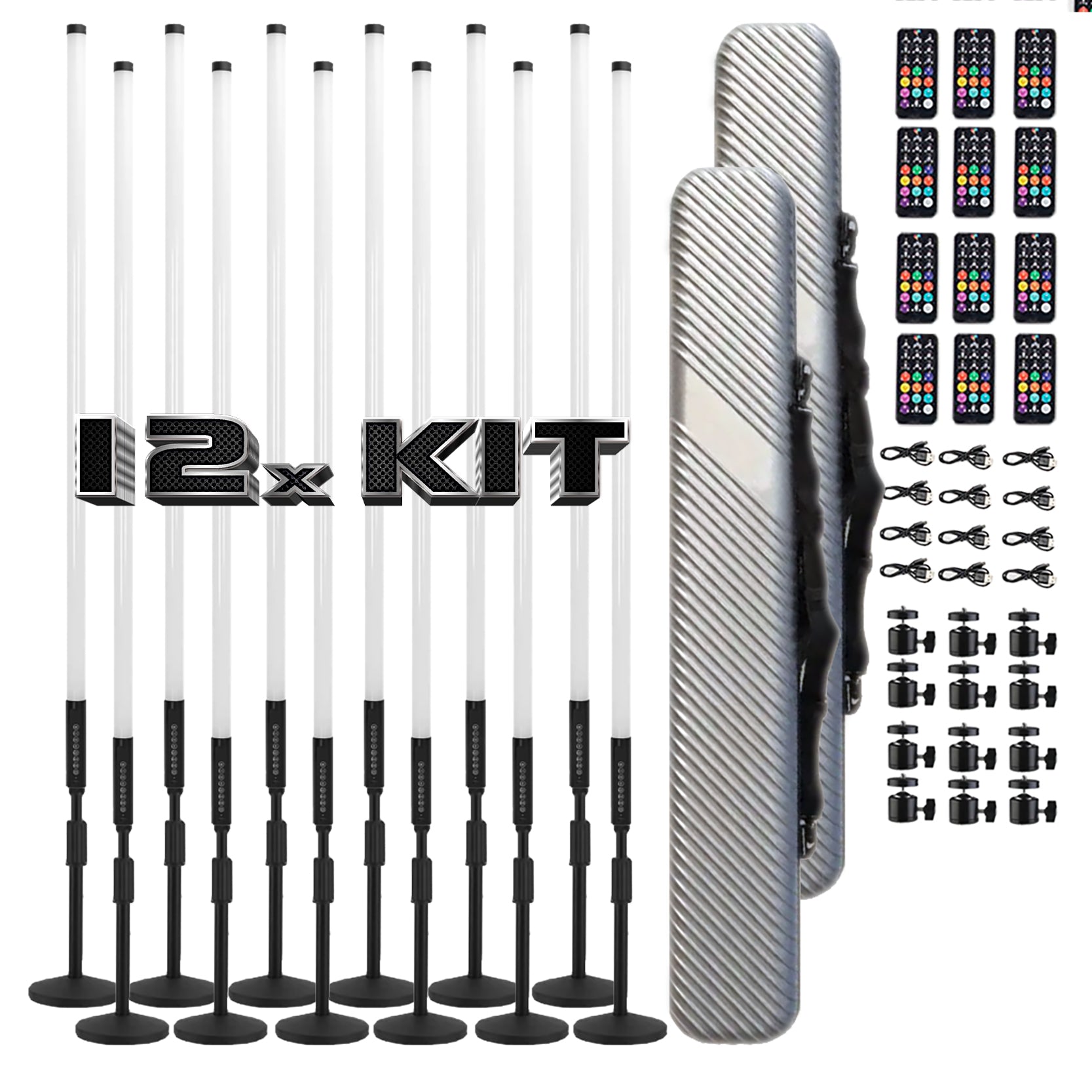 RGBW Sound-Reactive Tubes Kit + Hardcase